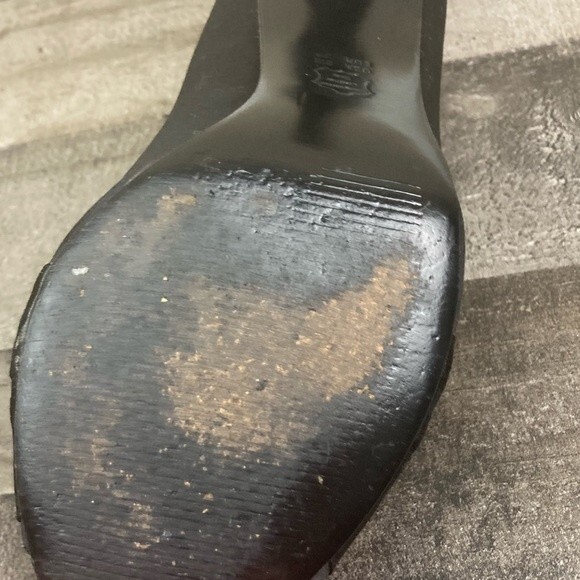 The Touch of Nina Black Open-toed Women's Heels Size 8US - Picture 12 of 13